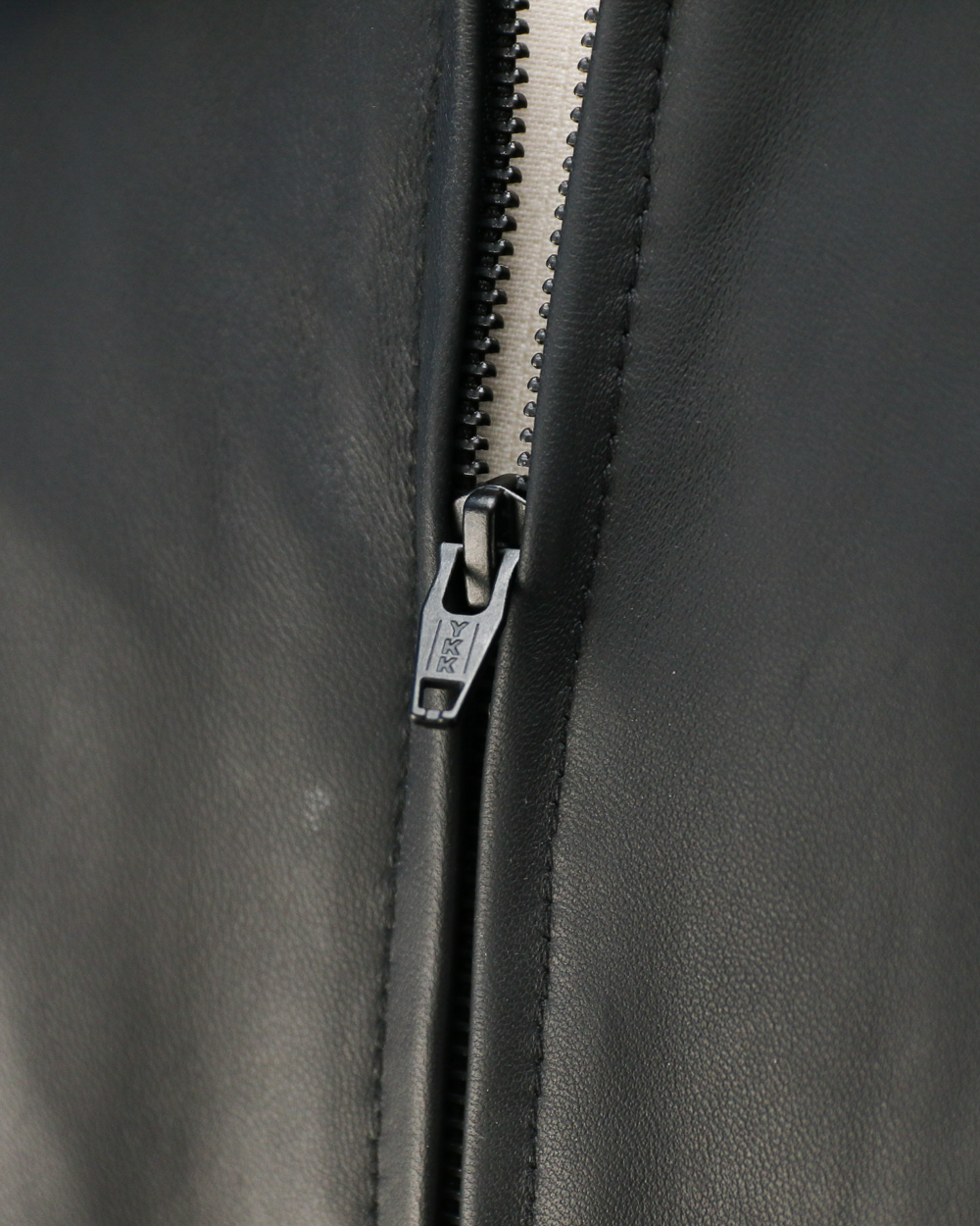 AWESOME LEATHER 超棒皮革 皮革拉鍊短夾克 黑色