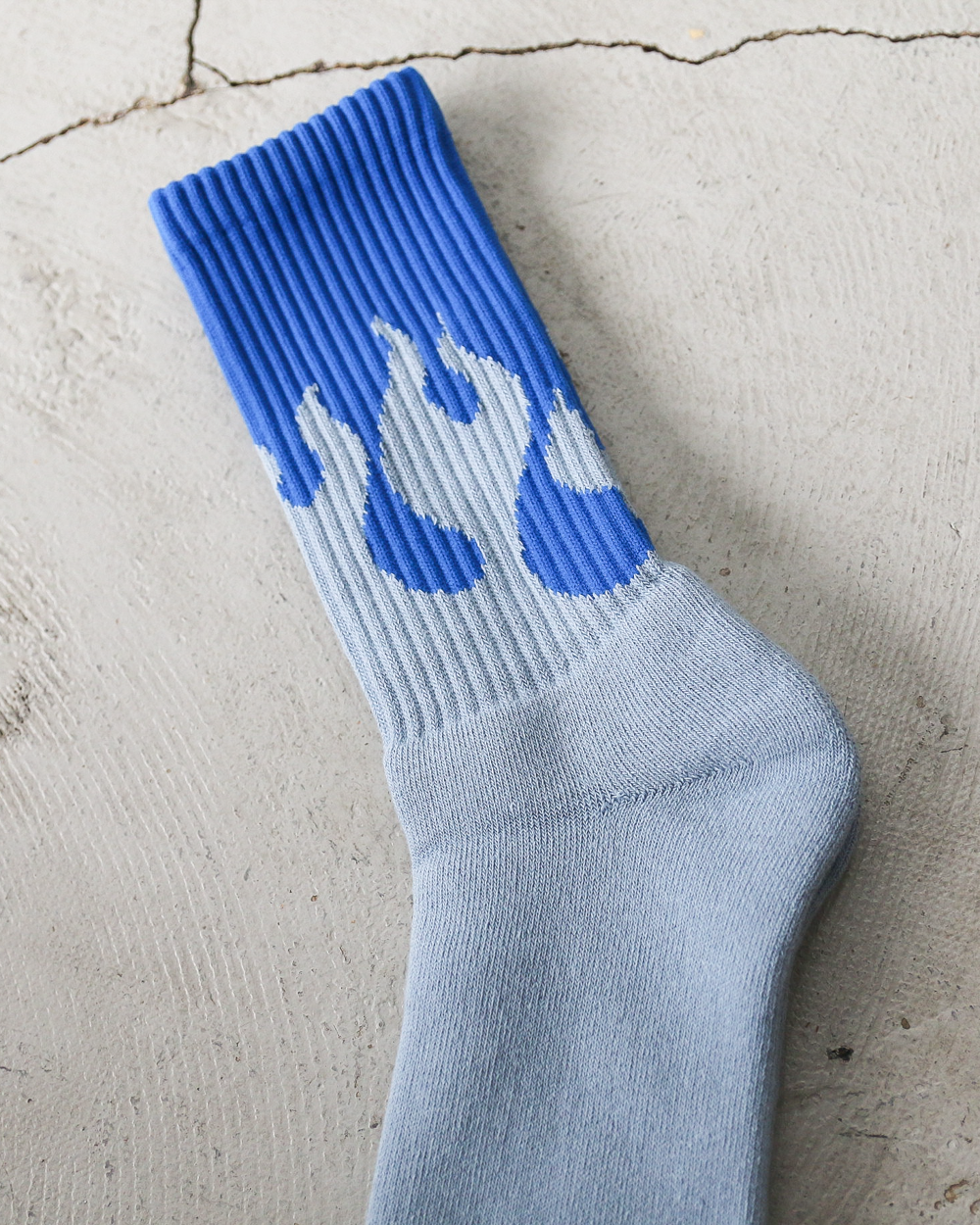 TONY SOCKS トニーソックス FIRE PATTERN Blue×Light Blue