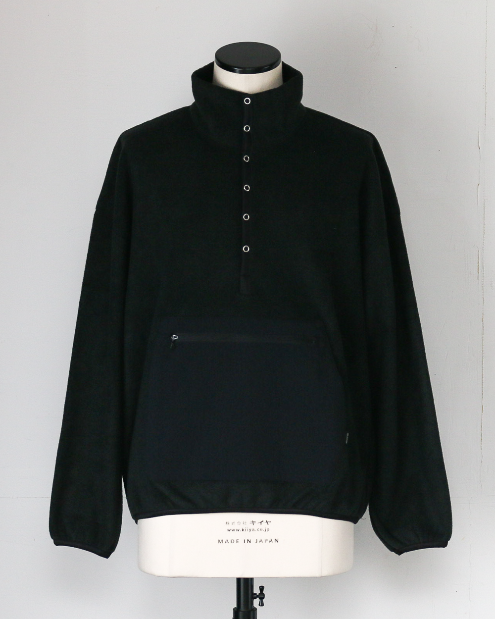 DELICIOUS デリシャス Fleece Snap Pullover - BLK