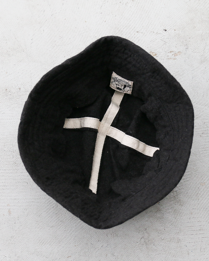 Mr.OLDMAN × NUU Linen Marine Hat Fade Black