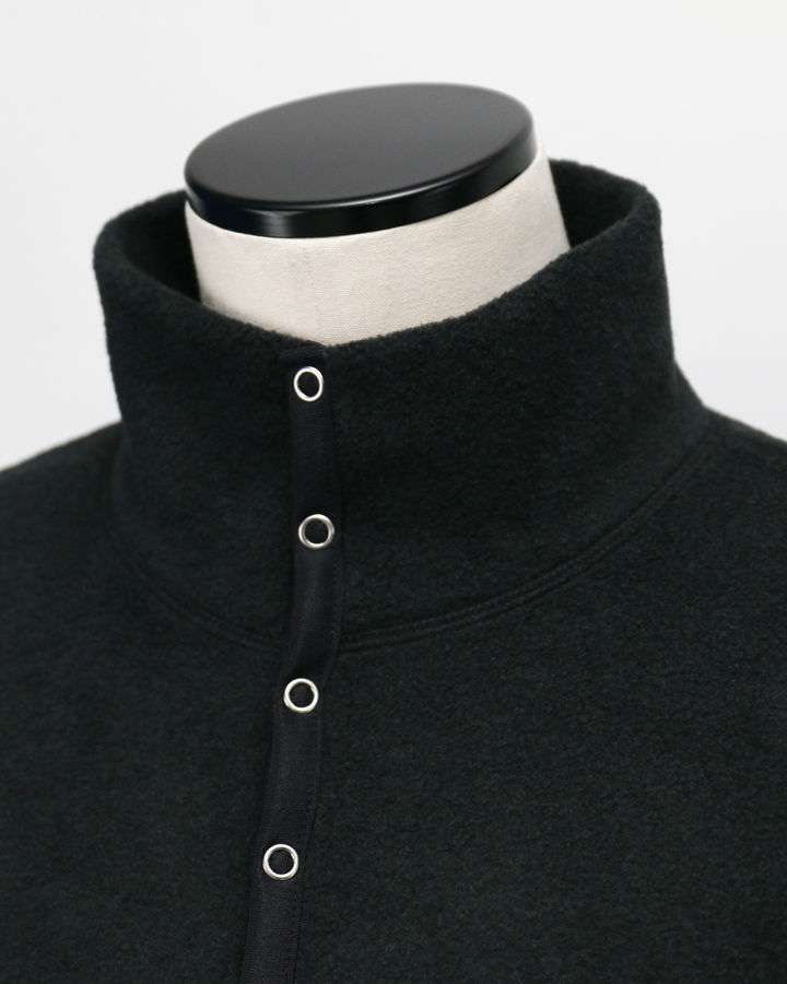 DELICIOUS デリシャス Fleece Snap Pullover - BLK