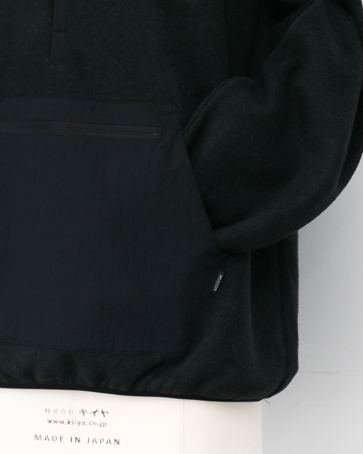 DELICIOUS デリシャス Fleece Snap Pullover - BLK