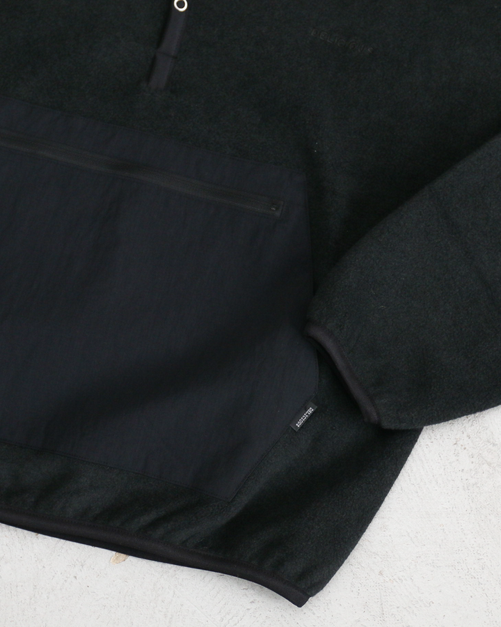 DELICIOUS デリシャス Fleece Snap Pullover - BLK