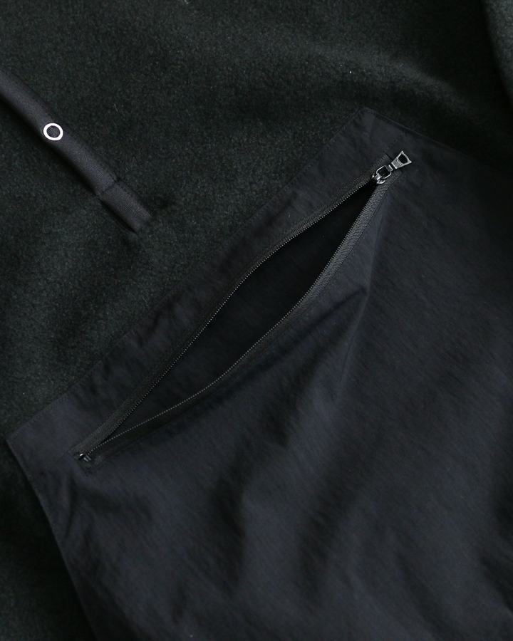 DELICIOUS デリシャス Fleece Snap Pullover - BLK