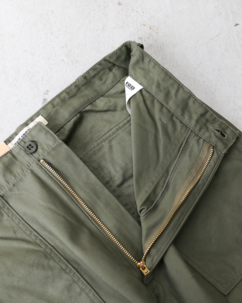 FOB factory エフオービーファクトリー F0540 BAKER PANTS TYPE2 Olive