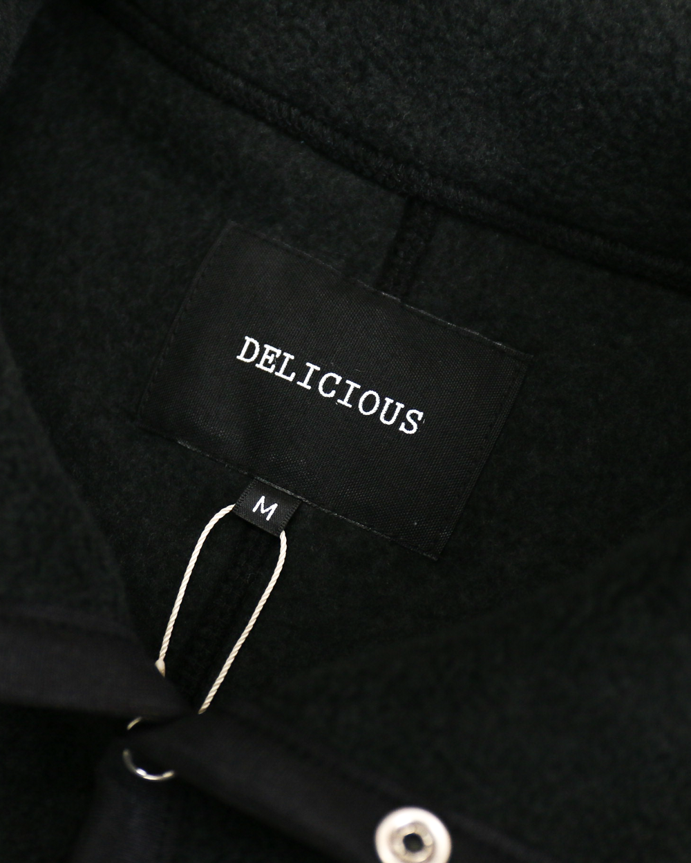 DELICIOUS デリシャス Fleece Snap Pullover - BLK