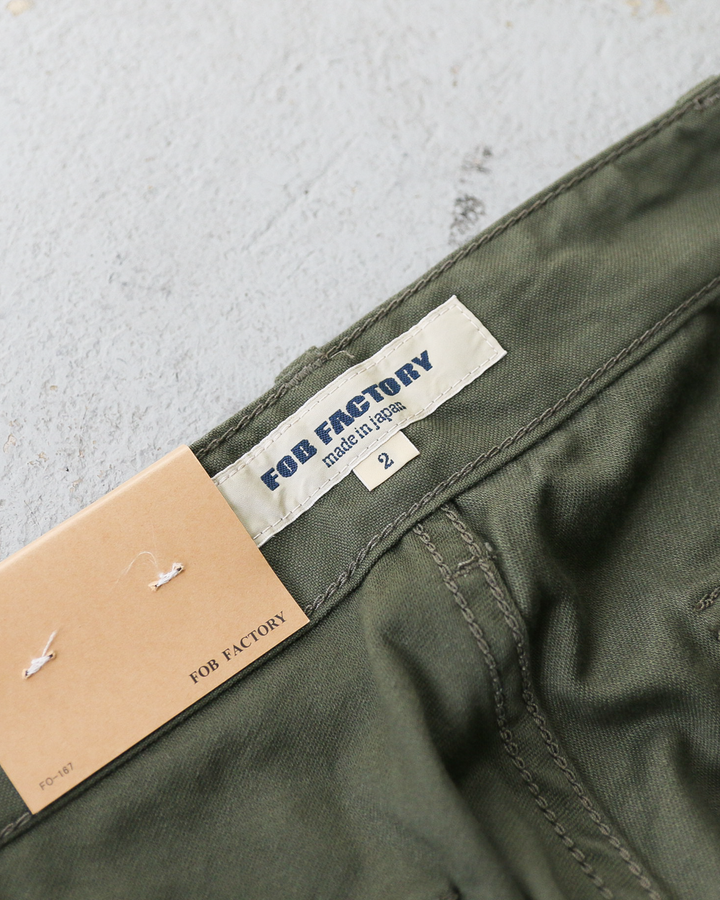 FOB factory エフオービーファクトリー F0540 BAKER PANTS TYPE2 Olive