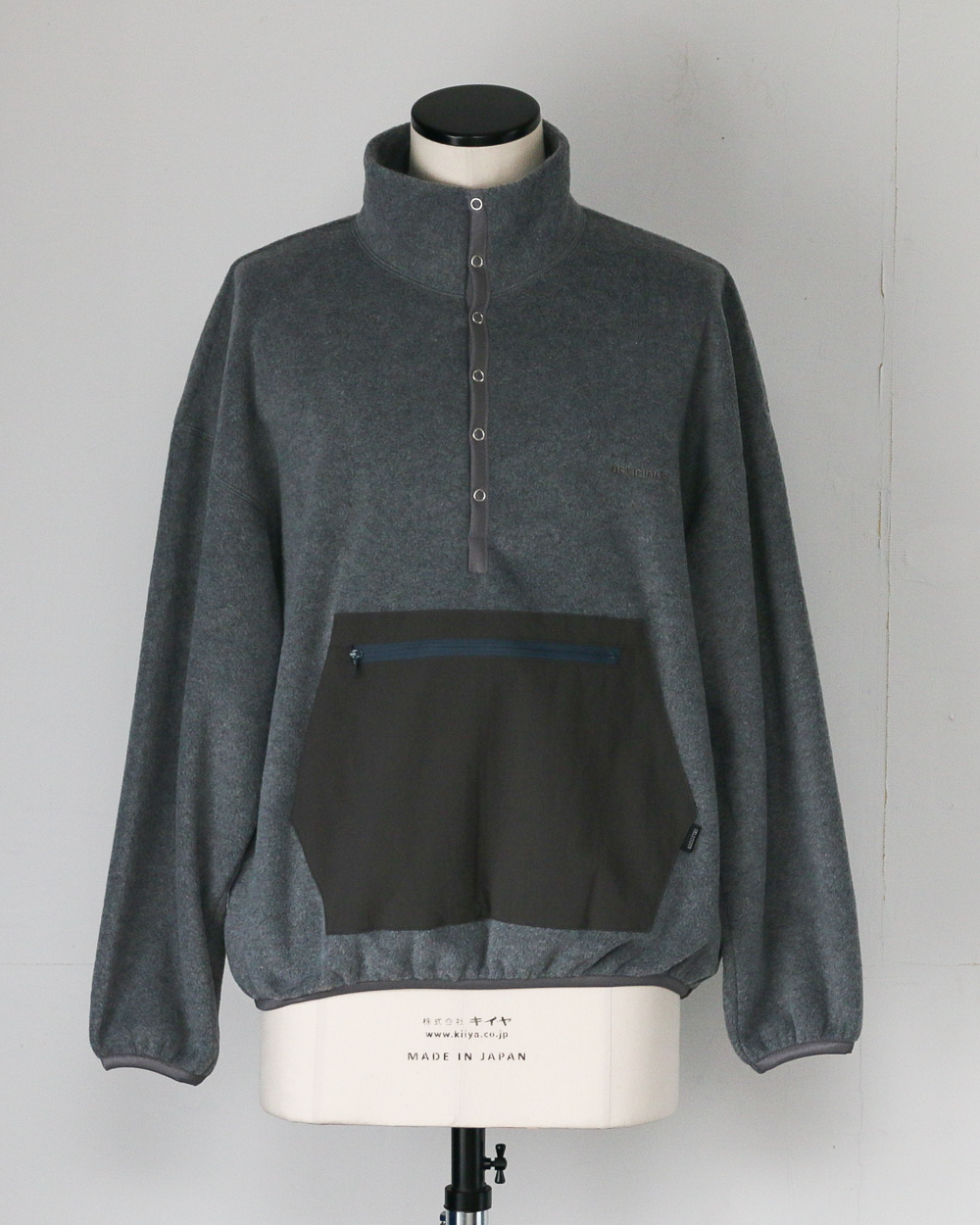 DELICIOUS デリシャス Fleece Snap Pullover - L.GRY