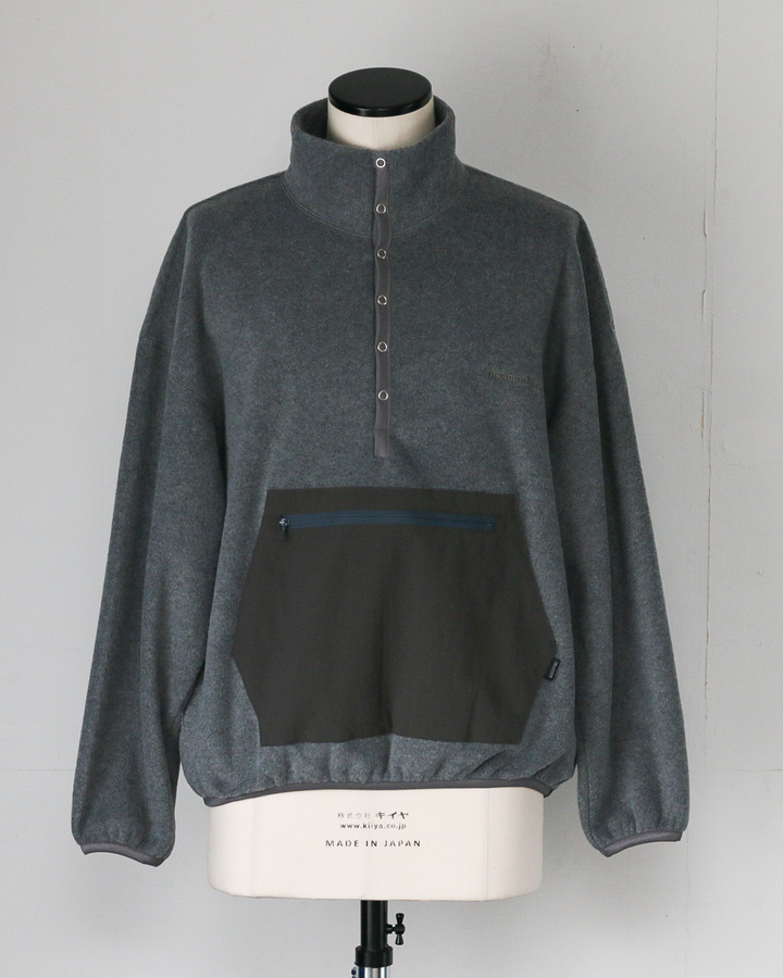DELICIOUS デリシャス Fleece Snap Pullover - L.GRY
