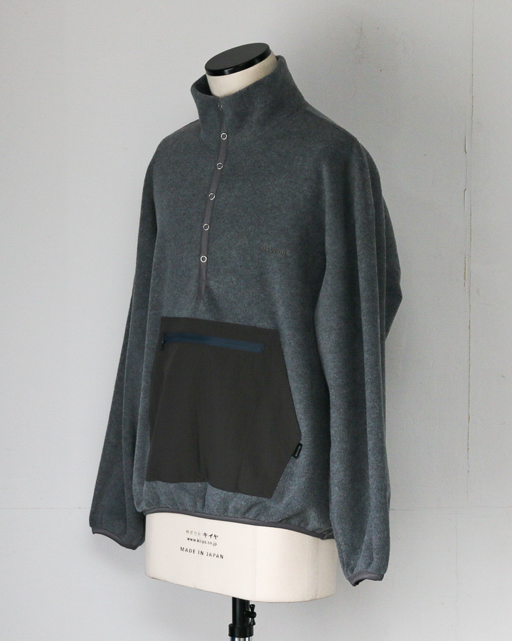 DELICIOUS デリシャス Fleece Snap Pullover - L.GRY
