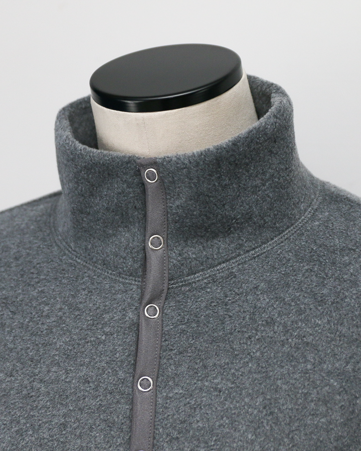 DELICIOUS デリシャス Fleece Snap Pullover - L.GRY