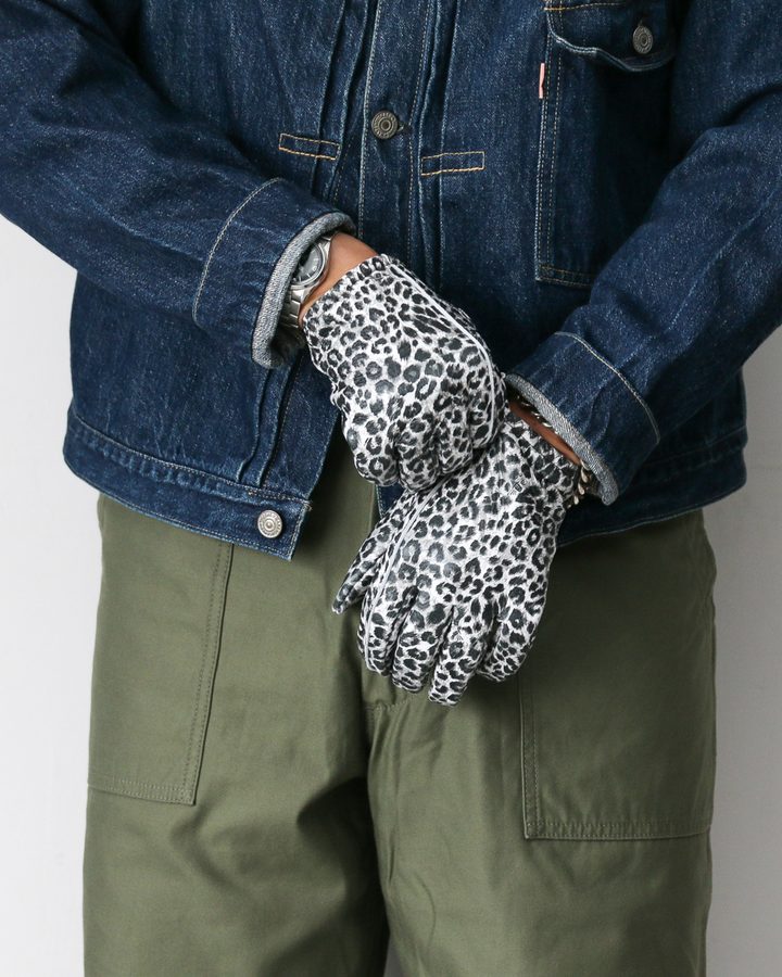 LAMP GLOVES ランプグローブ Shorty Glove White Leopard