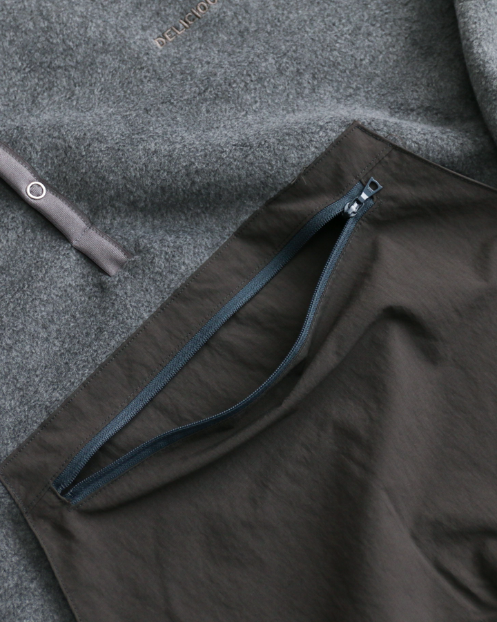 DELICIOUS デリシャス Fleece Snap Pullover - L.GRY