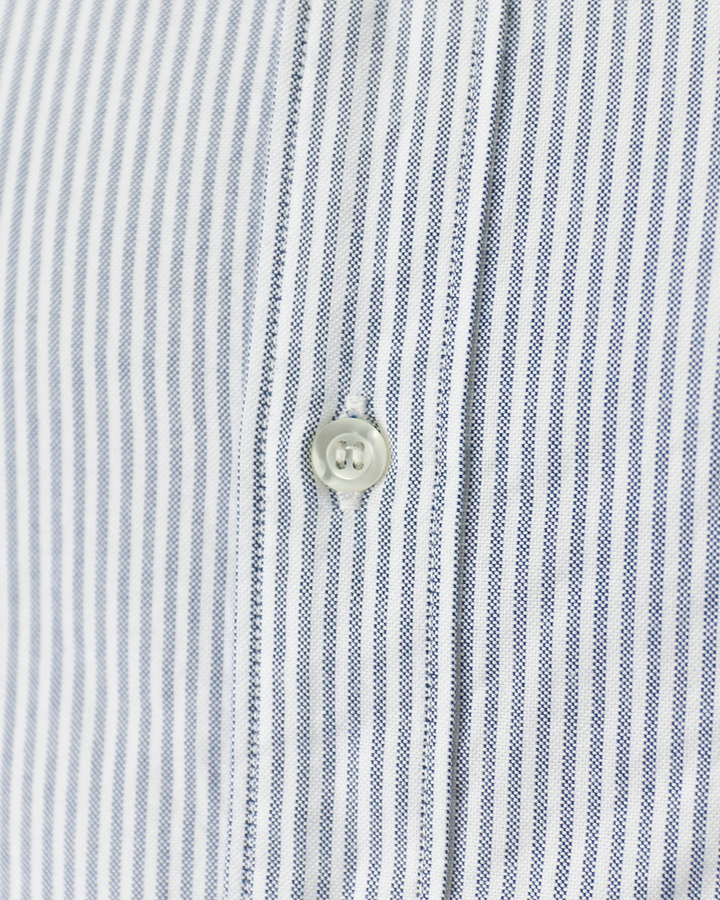 WORKERS ワーカーズ Band Collar Shirt, Supima OX, Stripe