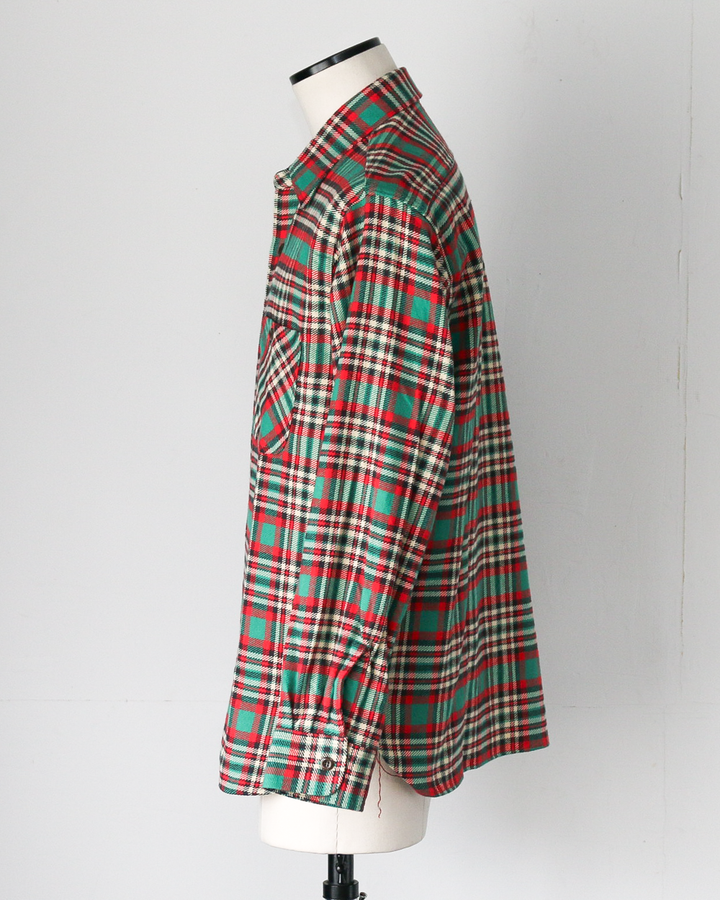 SUGAR CANE SC29778 Twill Check Work Shirt Green