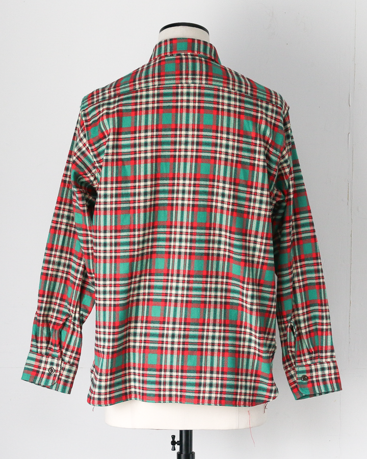 SUGAR CANE SC29778 Twill Check Work Shirt Green