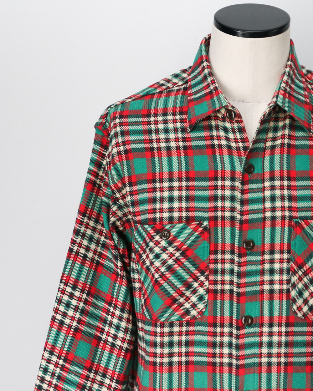 SUGAR CANE SC29778 Twill Check Work Shirt Green