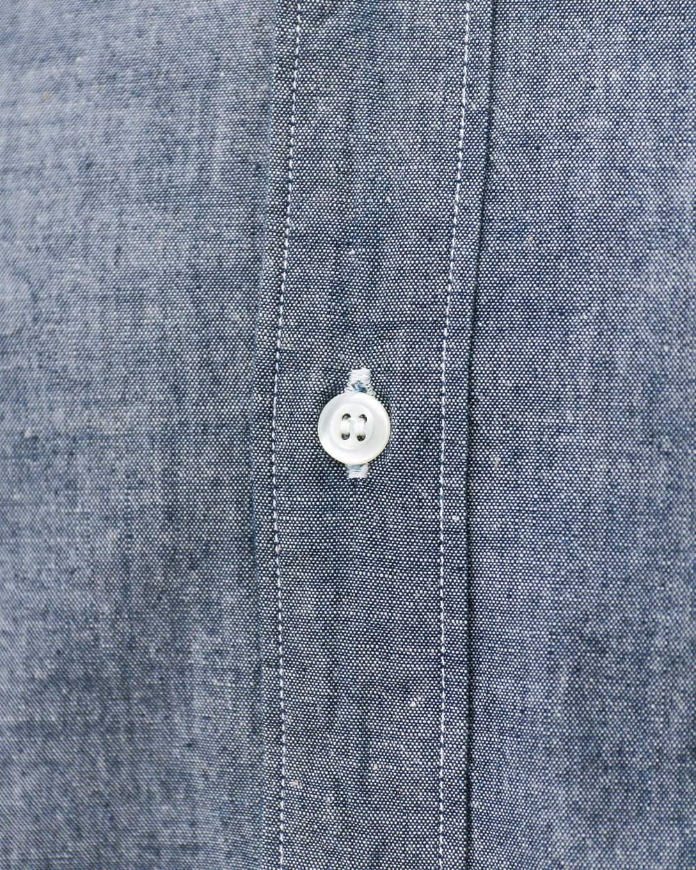 WORKERS ワーカーズ Band Collar Shirt, Indigo Chambray