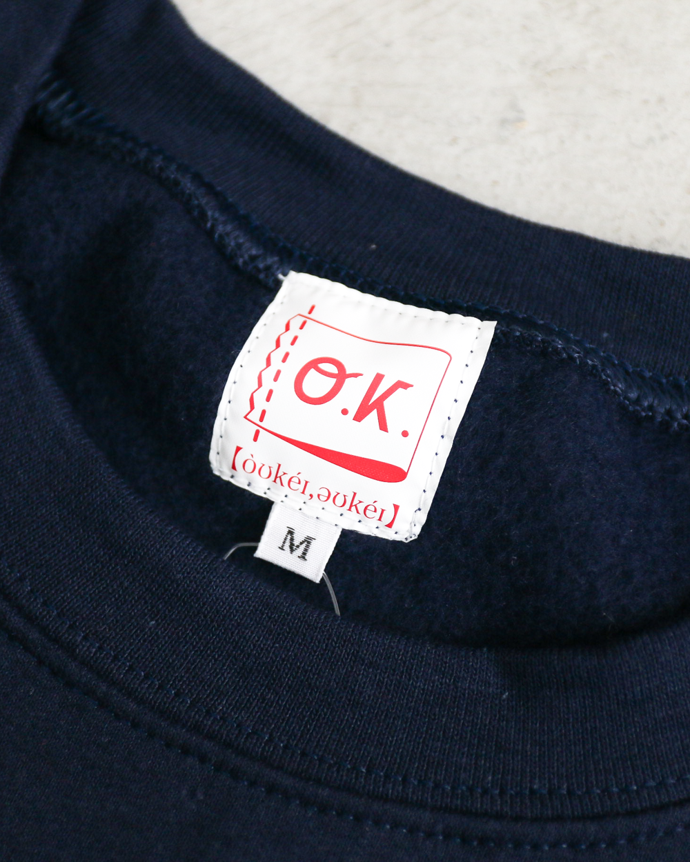 O.K. オーケー SAIKO Stitch Crew Sweat Navy