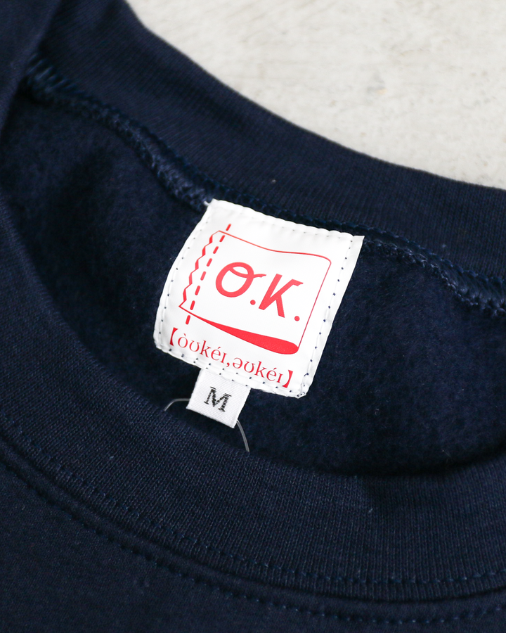 O.K. オーケー SAIKO Stitch Crew Sweat Navy