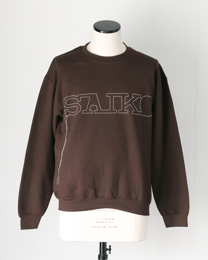 O.K. オーケー SAIKO Stitch Crew Sweat Brown