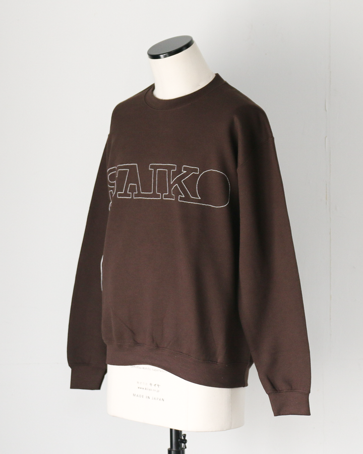 O.K. オーケー SAIKO Stitch Crew Sweat Brown