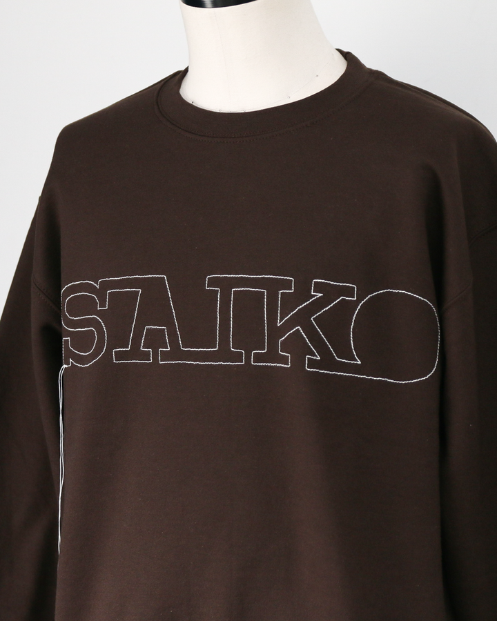 O.K. オーケー SAIKO Stitch Crew Sweat Brown