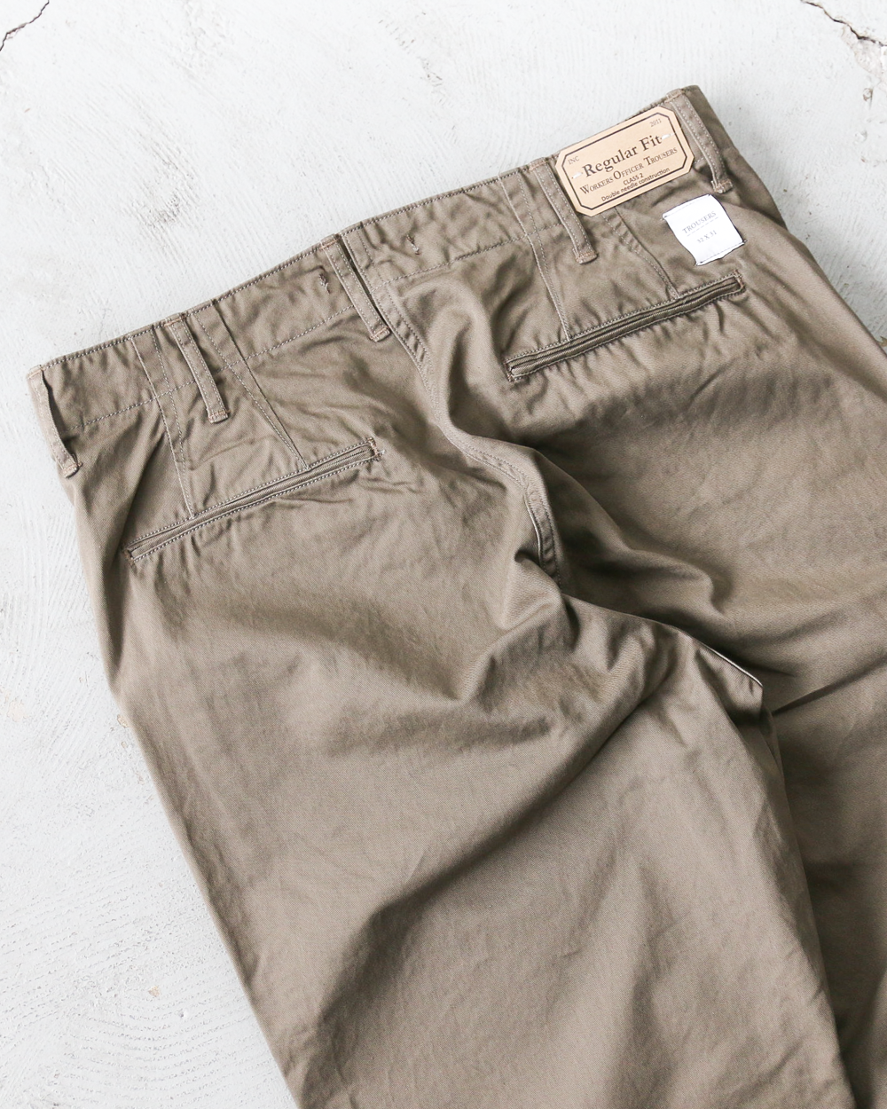 WORKERS ワーカーズ Officer Trousers, Regular Fit, 8 oz Hunter Green Chino