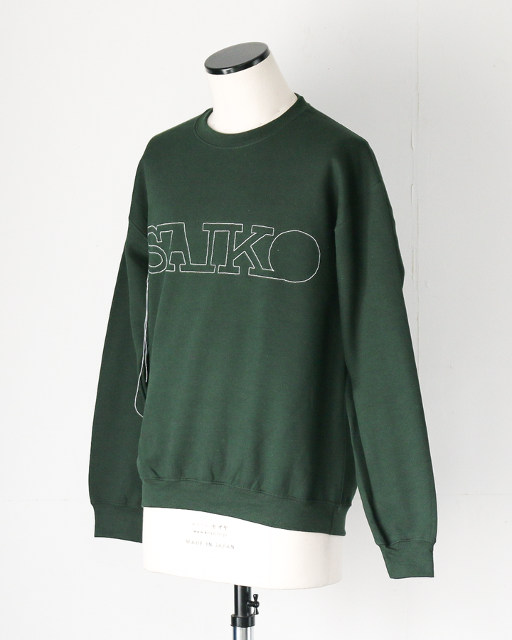 O.K. オーケー SAIKO Stitch Crew Sweat Green