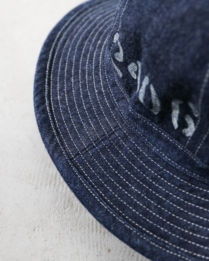 COLIMBO コリンボ ZB-0601 Doughboy Hat (Army Hat) "2406 FIELD STENCIL" Indigo Denim