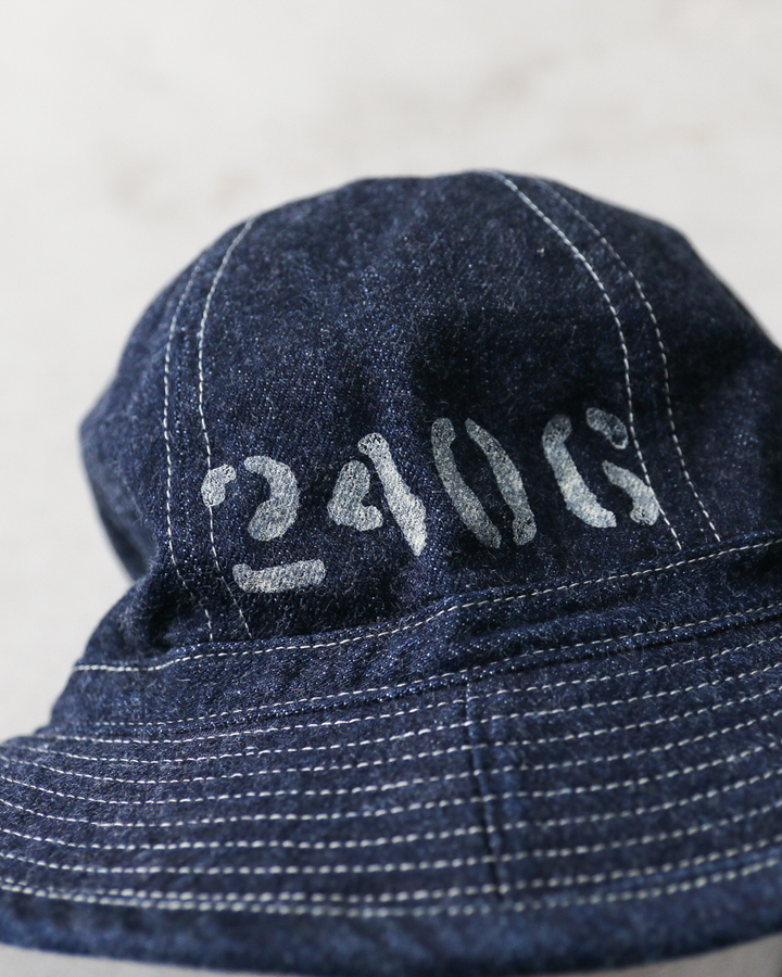 COLIMBO コリンボ ZB-0601 Doughboy Hat (Army Hat) "2406 FIELD STENCIL" Indigo Denim