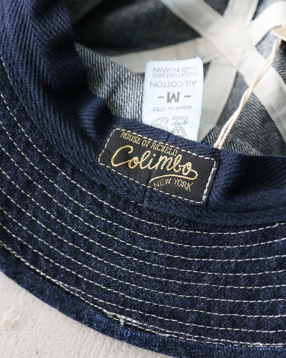 COLIMBO コリンボ ZB-0601 Doughboy Hat (Army Hat) "2406 FIELD STENCIL" Indigo Denim