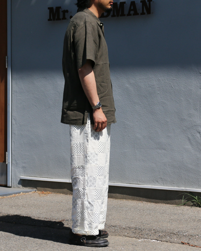 DELICIOUS LINEN Open Collar Shirt KHAKI