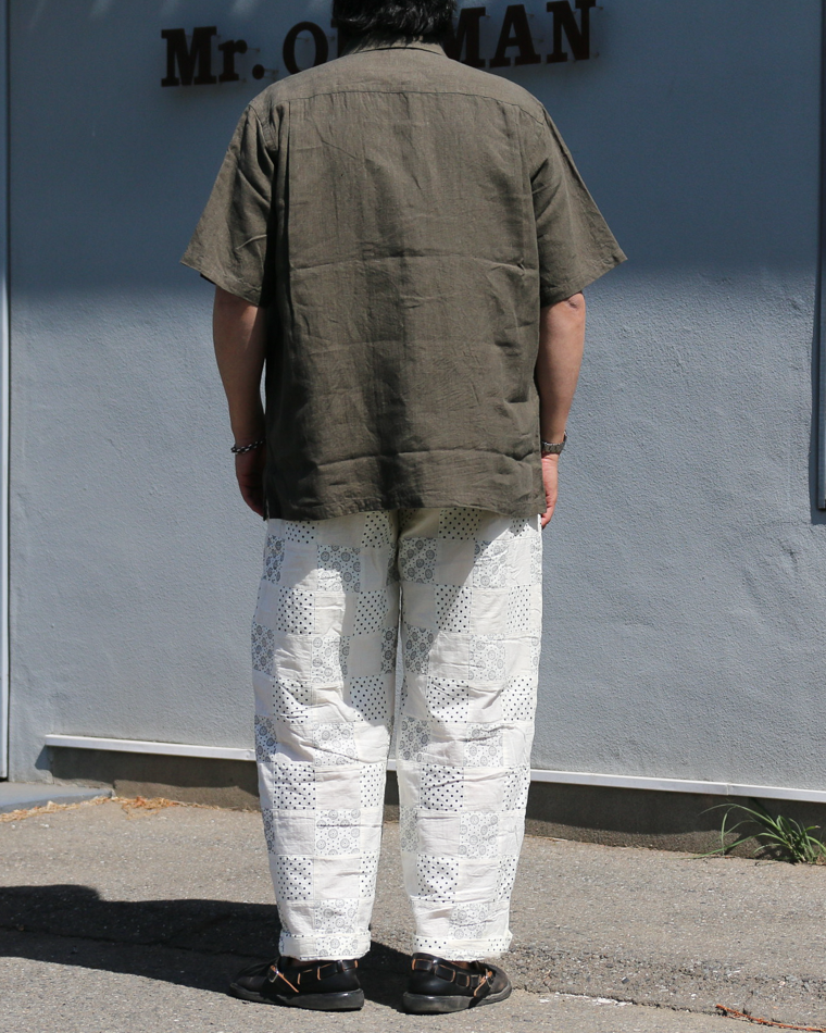 DELICIOUS LINEN Open Collar Shirt KHAKI