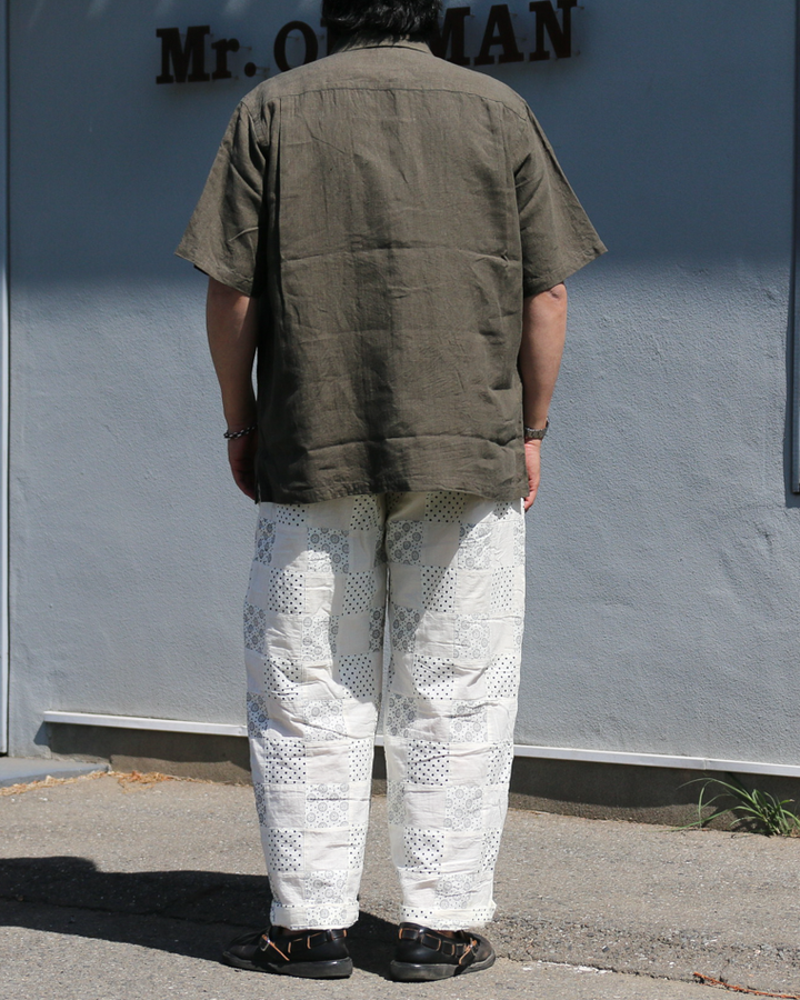 DELICIOUS LINEN Open Collar Shirt KHAKI