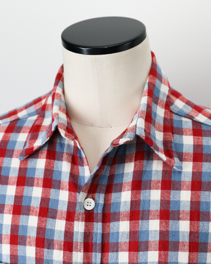 WAREHOUSE ウエアハウス Lot 3055 Long Sleeve Check Work Shirt A柄 Red ワンウォッシュ