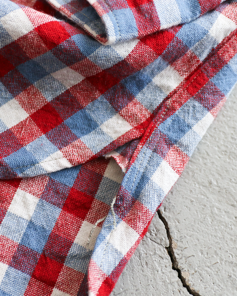 WAREHOUSE ウエアハウス Lot 3055 Long Sleeve Check Work Shirt A柄 Red ワンウォッシュ