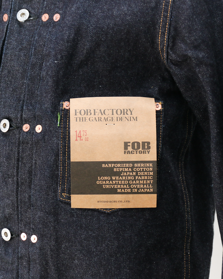 FOB factory エフオービーファクトリー F2432 SELVEDGE GARAGE DENIM JACKET