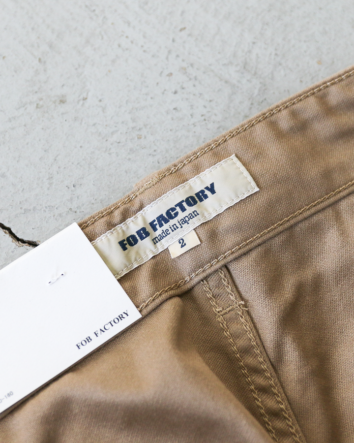 FOB factory エフオービーファクトリー F0431 BAKER PANTS Beige