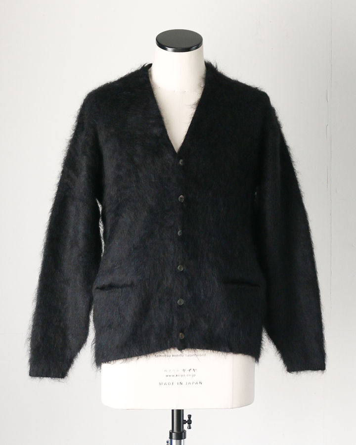 A.R.P.® Authentic Reproduction Products® モヘアカーディガン Premium Classic Mohair Cardigan W/Pocket "Abstract Black"