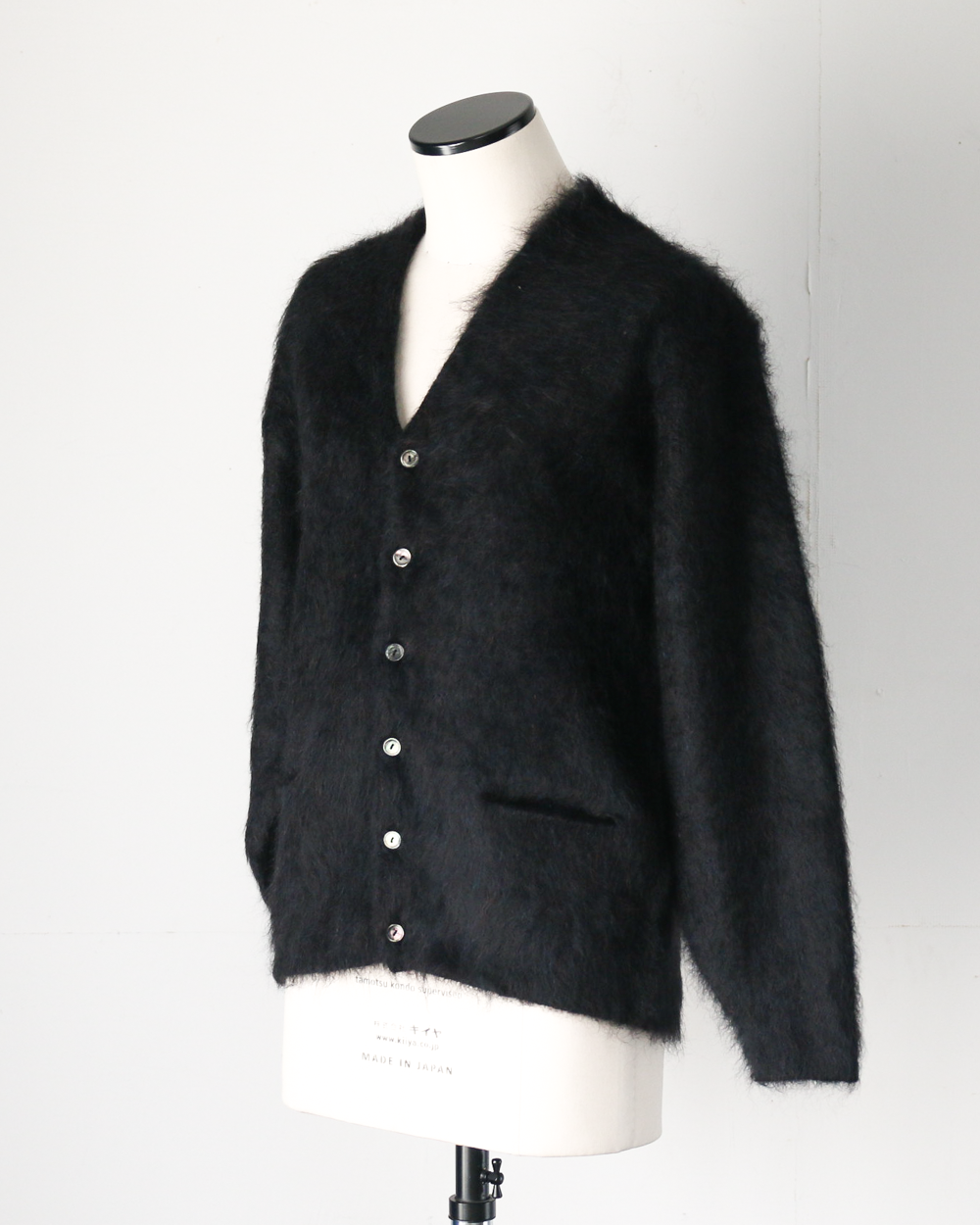 A.R.P.® Authentic Reproduction Products® モヘアカーディガン Premium Classic Mohair Cardigan W/Pocket "Abstract Black"