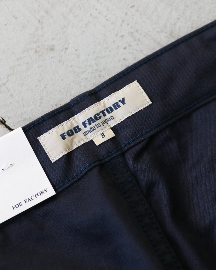 FOB factory エフオービーファクトリー F0431 BAKER PANTS Navy