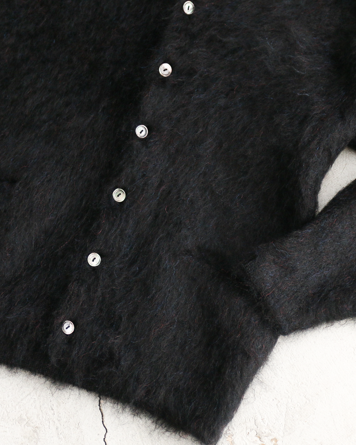 A.R.P.® Authentic Reproduction Products® モヘアカーディガン Premium Classic Mohair Cardigan W/Pocket "Abstract Black"