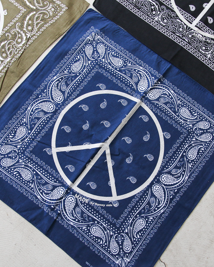 SUNNY SIDE UP サニーサイドアップ PEACE MARK PAISLEY BANDANA
