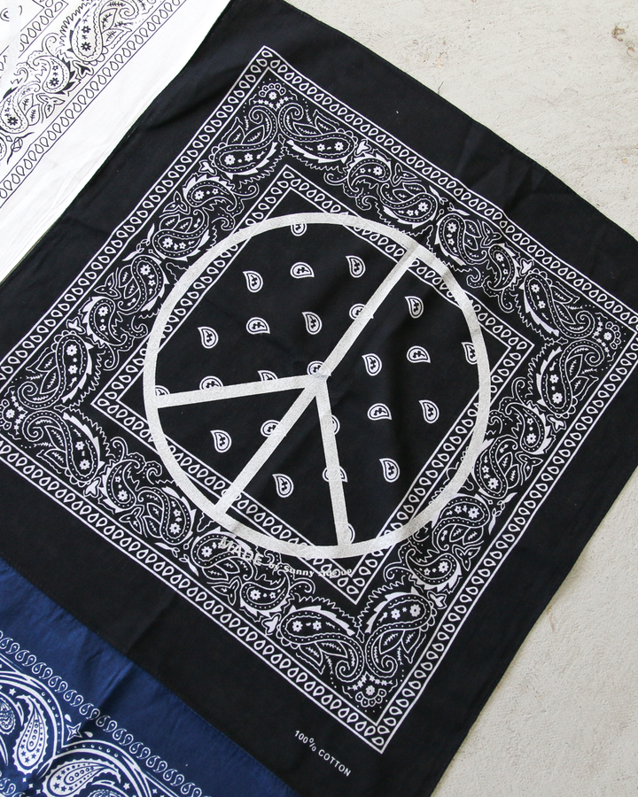 SUNNY SIDE UP サニーサイドアップ PEACE MARK PAISLEY BANDANA