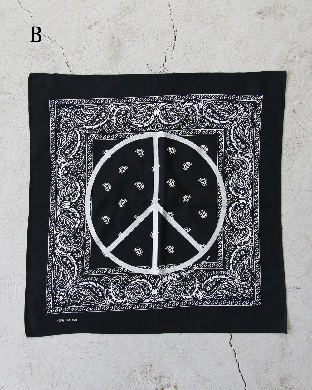 SUNNY SIDE UP サニーサイドアップ PEACE MARK PAISLEY BANDANA