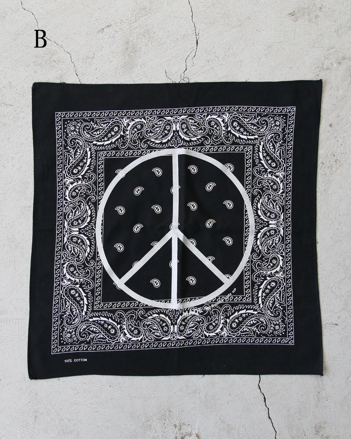 SUNNY SIDE UP サニーサイドアップ PEACE MARK PAISLEY BANDANA