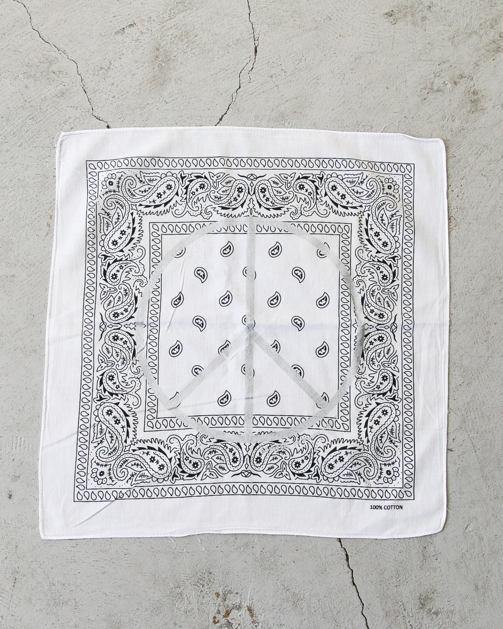 SUNNY SIDE UP サニーサイドアップ PEACE MARK PAISLEY BANDANA