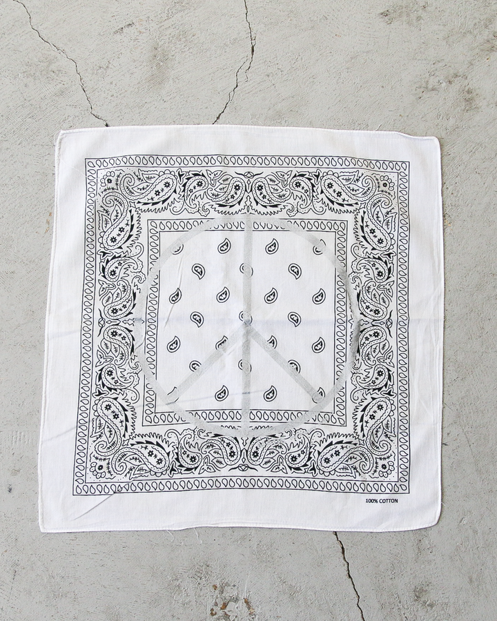 SUNNY SIDE UP サニーサイドアップ PEACE MARK PAISLEY BANDANA