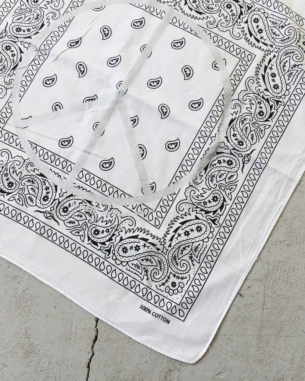 SUNNY SIDE UP サニーサイドアップ PEACE MARK PAISLEY BANDANA